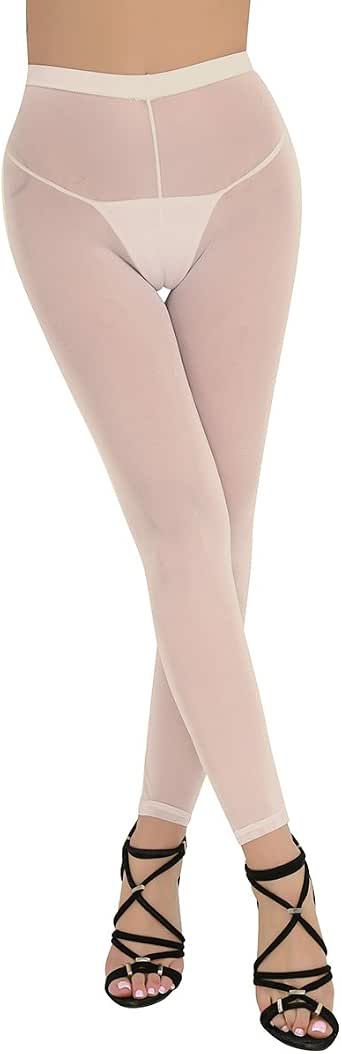 Freebily Damen Glänzende Leggings – Glänzendes Nylon, Dehnbar & Bequem, Ideal Für Sport & Freizeit