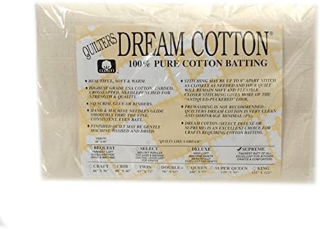 Quilters Dream Natural Cotton Supreme x 60in, Batting (60" x 60") Throw
