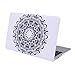 HDE Plastic Hard Shell Case and Keyboard Cover for MacBook Air 11 Inch (Models: A1370/A1465), Mandala Black and White