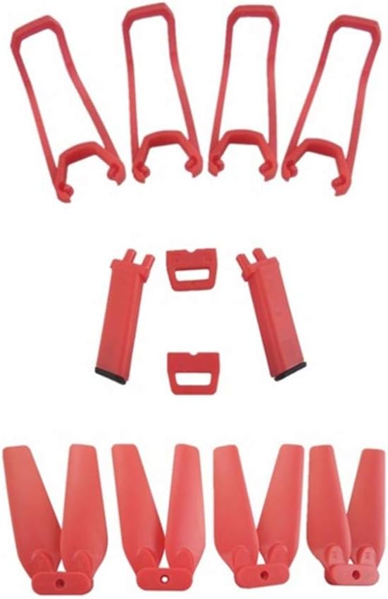 Digood Propellers Guards Landing Gear for Eachine E58 S168 JY019 Quadcopter Drone Parts (Red)