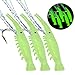 DAOUD 12 Packs Shrimp Fishing Rig Saltwater/Freshwater Bait Rigs Soft Lure Silicone Luminous Glitter Glow in The Dark Artificial Baits