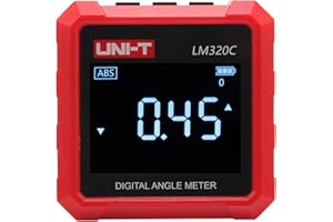 UNI-T LM320C Digital Angle Finder 4x90° Inclinometer 3 Side Magnetic Electronic Goniometer with Backlight LCD, Data Hold