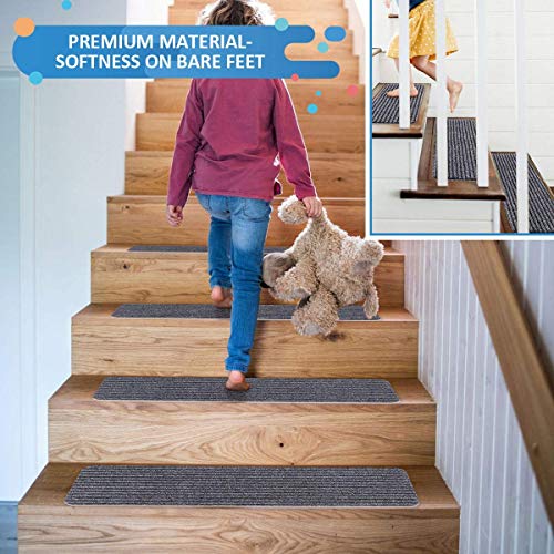 RIOLAND Stair Treads Carpet NonSlip Indoor Stair Runners for Wooden
