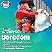 Super Bird Creations SB736 Wiggles and Wafers Bird Toy - Interactive Enrichment for Parrots, Quakers, Caiques, Pionus, Senegals - Wooden, Acrylic Beads, Pacifiers - Medium Bird Size, 3” x 5” x 9”