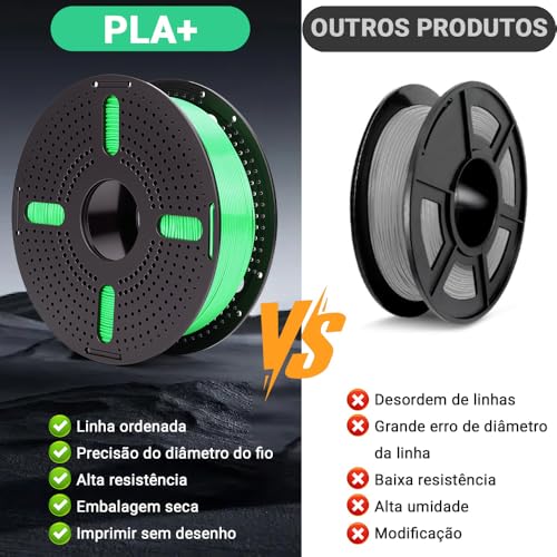Filamento PLA (Verde), Filamento Pla, Filamento Impressora 3D 1Kg, 1.75mm Efeito Seda Impressora 3D, Temperatura de Impressão 195-230°C
