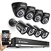 Amcrest 960H 8CH 1TB Security System - Eight 800+ TVL IP66 Bullet and Dome cameras (Black)