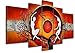 Wieco Art Red Sun Tree Dancers Modern 5 Piece 100% Hand Painted Abstract Dancing People Oil Paintings on Stretched and Framed Canvas Wall Art Work Decor for Living Room Bedroom Home Decorations