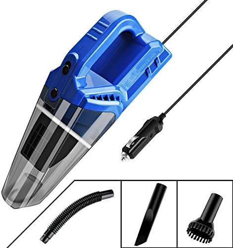 Car Vacuum Cleaner, 3500Pa 12V/75W Car Portable Handheld Vacuum Cleaner Portable Wet Dry Clean System High-Power Suction Auto Hand Cleaning Vac Kit- Cigarette Lighter Plug/12FT(5M) Power Cord