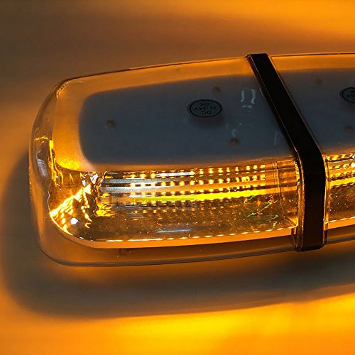 Auovo LED law enforcement emergency hazard warning Light-72W 72-LED Waterproof High Intensity Amber Strobe Lights with Magnetic Base 12/24V(1 PCS) - Thumbnail 7