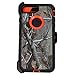 Heavy Duty Impact Rugged with Built-in Screen Protector Camouflage Protective Case Cover with Clip for Apple iPhone 7 Plus (Orange-Tree-Camo)
