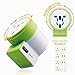 DANDELION Travel Adapter Outlet Adapter Traveler Accessory Universal Wall Charger 2 USB Ports (UK, USA, AU, Europe, Asia) International Power Plug Adaptor for Multiple Socket Type C, A, I, G (Green)