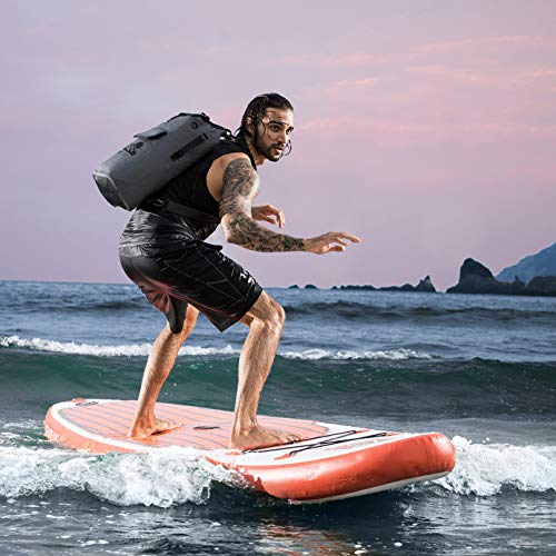 IDRYBAG Dry Bag Waterproof Backpack Floating 20L Roll Top Compression Sack Keeps Gear Dry for Kayaking, Beach, Rafting, Swimming, Boating, Hiking, Camping,Fishing,Canoeing - Gray
