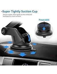 FTGLWY Wireless Car Charger Mount, Auto Clamping 10W 7.5W Qi Fast Charging Car Phone Holder Dashboard Windshield Air Vent Compatible iPhone Xs Max XR X 8 8 Plus, Samsung S10 S10+ S9 S9+ S8 Note 9
