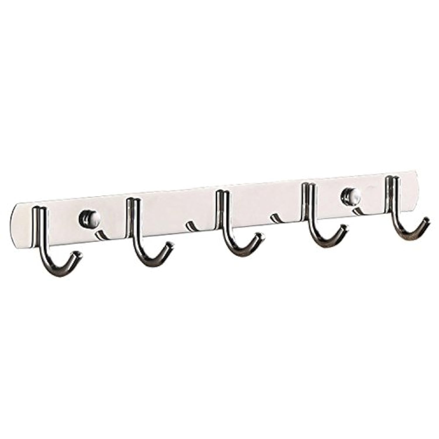 Spotact Stainless Steel Coat Rack Heavy Duty Wall Mounted Towel Hanger Modern Metal Clothes Hooks for Entryway Hallway Kitchen Bathroom Bedroom (Round, 5 Hooks)