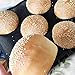 Baker Boutique 8541890740, Black Silicone Bun Hamburger Non-stick Perforated Bakery Mold, Round Mould, Baking Liners Mat Bread Form Pan (8 Loaves, 17.1