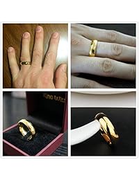 Anillo de boda King Will GLORY de carburo de tungsteno de 8 mm, enchapado en oro de 24K, con acabado pulido y perfil abombado, para hombre