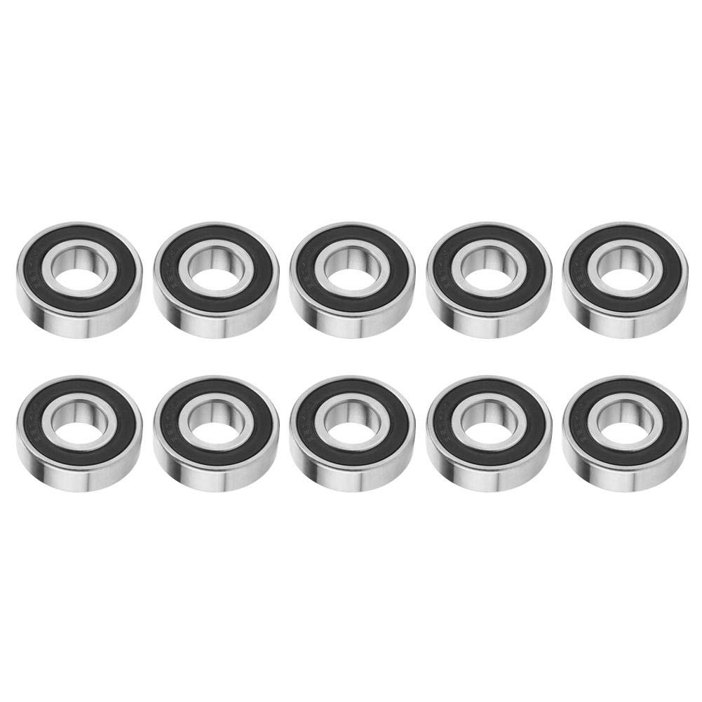 Yanmis Ball Bearing,10Pcs 17x47x14mm 6204-2RS High Speed Double-Sided Seal Deep Groove Raceway Bearing Material:Bearing Steel Inner/Outer Diameter Approx 0.8in/1.9in
