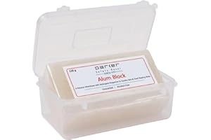 PARKER SAFETY RAZOR Parker Large Alum Block with Travel Case (125 g./4.4 oz.) - A Natural Aftershave with Antiseptic Properties - an Essential Item for Every Wet Shaver