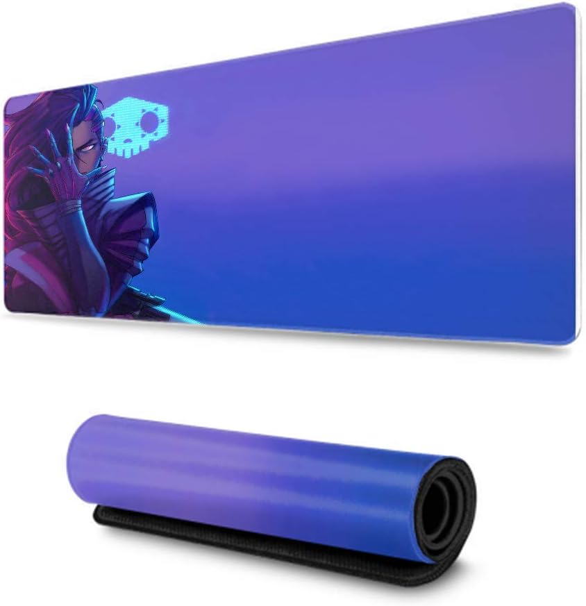 Overwatch,Gaming Mouse Pad with Wrist Support,Computer Keyboard Pad Mat,Custom Mouse Pad,Stitched Edges-(Sombra)