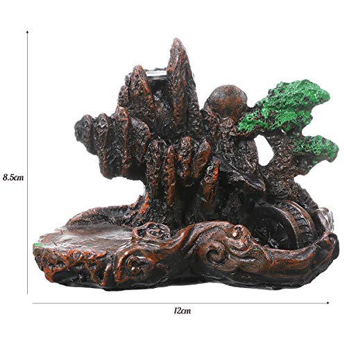 Jeteven Waterfall Backflow Incense Burner Sticks Holder - Ride The Crest of Wave, Ideal for Yoga Room Home Decoration & Handicraft Gift