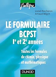 Le  formulaire BCPST, 1re et 2e années