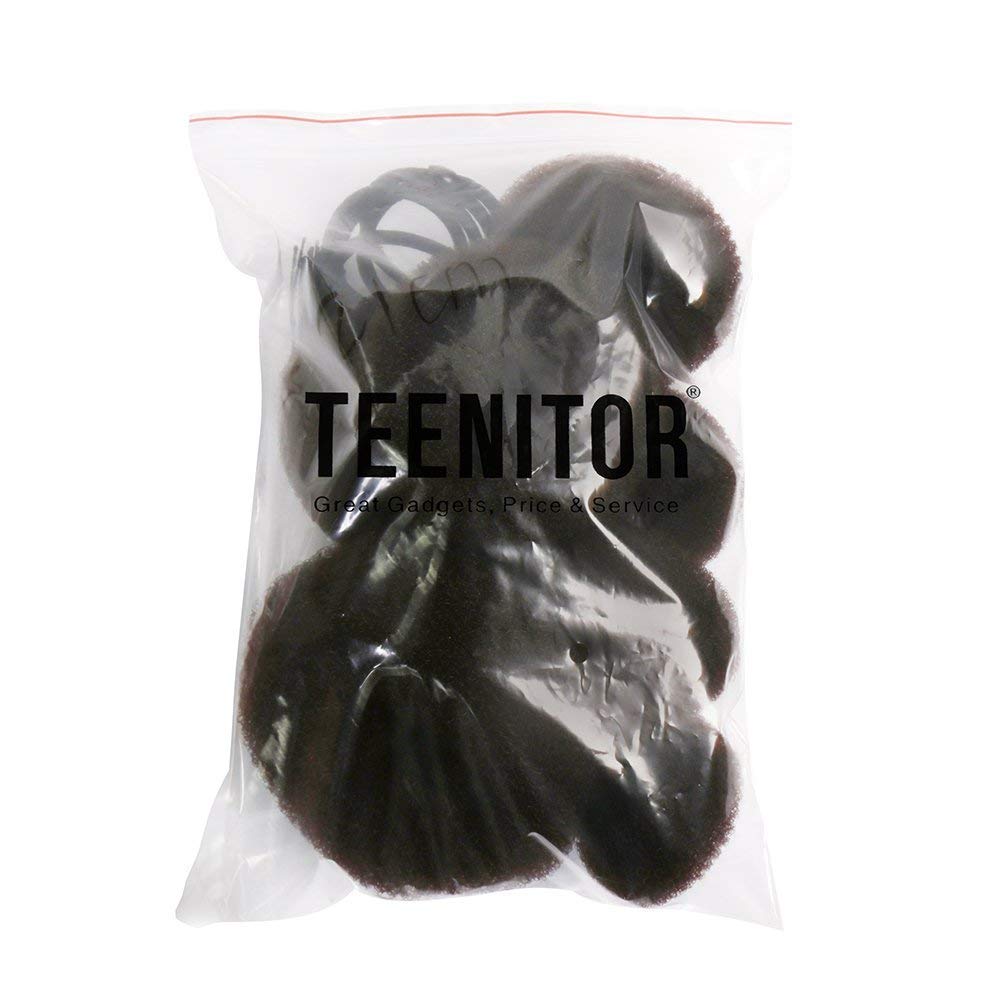 Donut Hair Bun Maker 7 Pieces, Teenitor Ring Style Bun Maker Set with Hair Bun Makers (1 extra-large, 2 large, 2 medium and 2 small), 5 pieces Hair Elastic Bands, 20 pieces Hair Pins, Dark Brown: Beauty