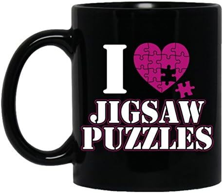 Jigsaw Puzzles Coffee Mugs - Jigsaw Puzzles Tea Cup, Cool Design Mug 11oz Black Gift For Friend, Family (Coffee Mug Black 11oz)
