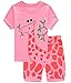Family Feeling Graffe Little Girls' Sleepwear Toddler Pajama Set Pjs Size 2T
