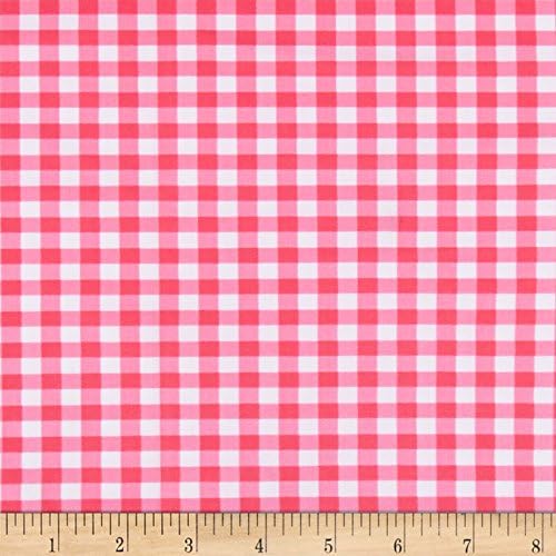 St. Maarten Swimwear Knit Gingham Pink/White Fabric By The Yard