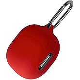 Geiomoo Silicone Case for Anker Soundcore C40i, Protective Cover with Carabiner (Red)