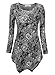 BAISHENGGT Women's Crewneck Long Sleeve Handkerchief Hem Tunic Top