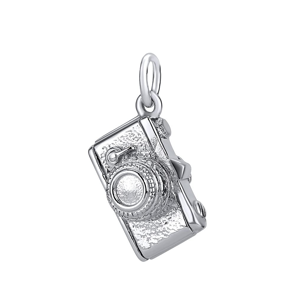 SILVEGO Unisex 925 Sterling Silver Pendant Camera