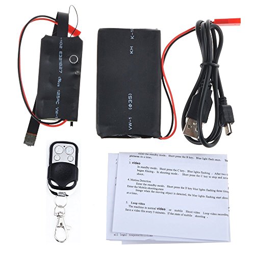 Mengshen Full HD 1920x1080P High Video Resolution Smallest Button Video Camera Mini Camera Motion Detection Remote Control 3800MAH Battery MS-HC08