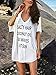 Shanshan Women's Baggy Swimwear Bikini Cover-ups/beach Dress/night T-shirt (Free size, White)