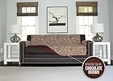 The Original SOFA SHIELD Reversible Furniture Protector, Features Elastic Strap (Loveseat: Dog/Chocolate)