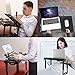 Laptop Bed Table Tray, TeqHome Adjustable Laptop Bed Stand, Portable Laptop Desk with Foldable Legs, Lap Tablet Laptop Table for Bed Sofa Couch Desk-Internal Cooling Fan-LED Desk Lamp-4 Port USBthumb 1
