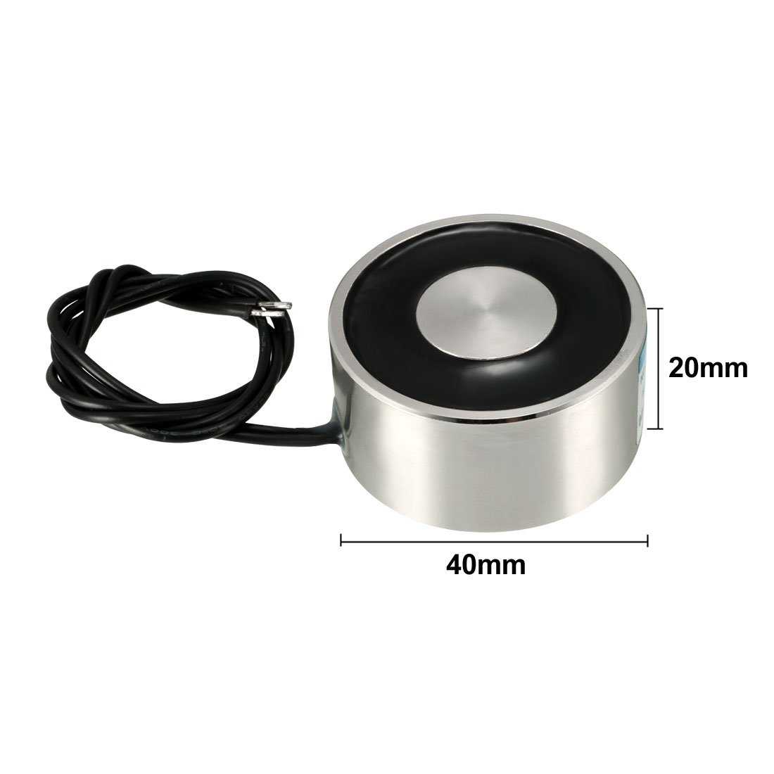 uxcell 80x38mm DC12V 1000N Electric Sucking Disc Solenoid Lift Holding Electromagnet