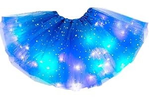 TWINKLEDE Light Up Tutu Skirt Led Tulle Tutus Glow Running Dance Costume Skirts for Women