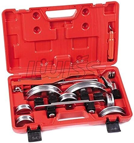 Iwiss 1/4 Inch to Inch (6-22mm) O.D.Tubing Pipe Tool Kit Bending+Cutting+Deburring Function with Plastic case