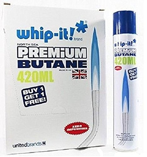 420ml Whip it! Brand Butane PREMIUM ZERO Impurities!! (12 Can)