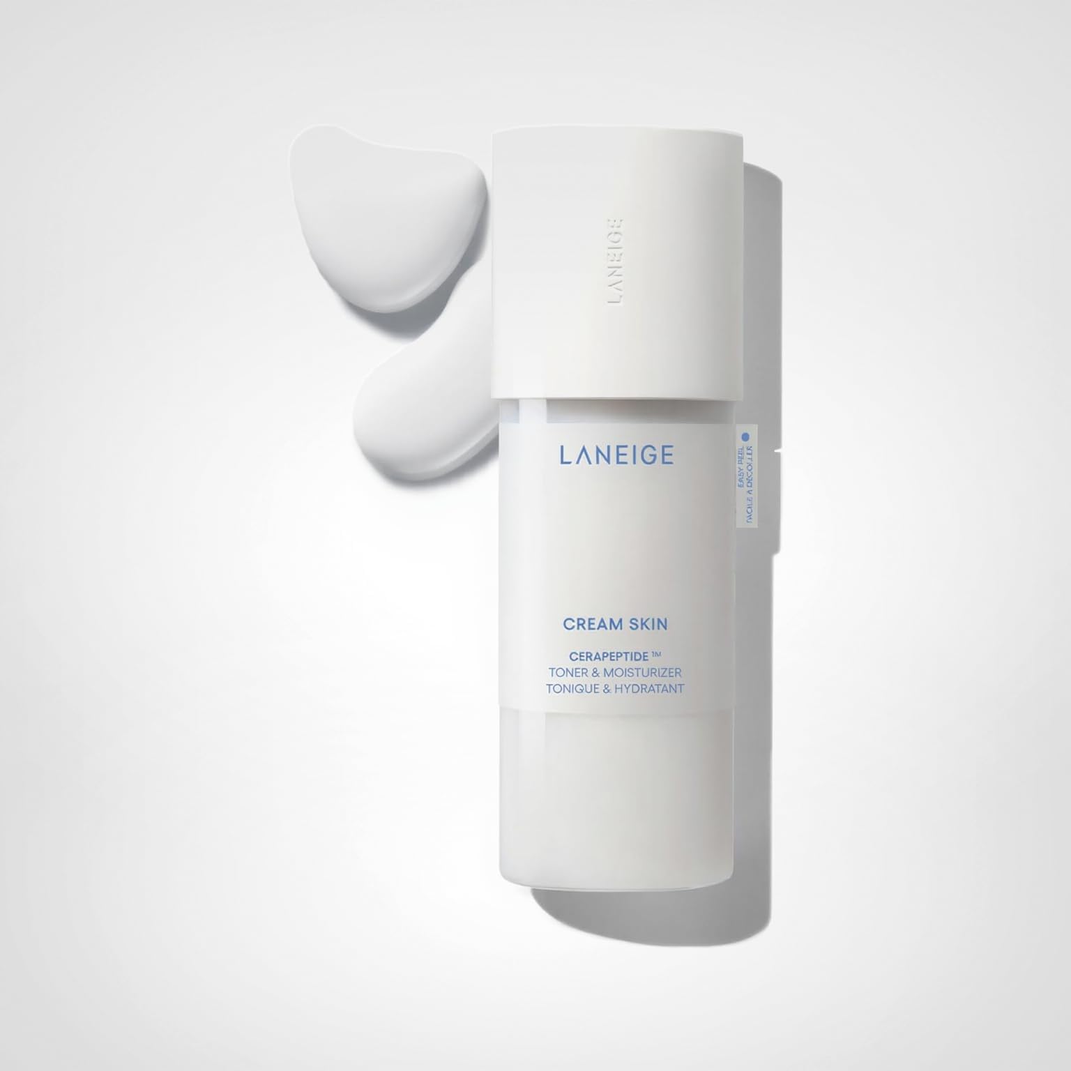 LANEIGE Cream Skin Toner & Moisturizer: Lightweight Refillable Korean Milky Toner with Ceramide & Peptide for Hydration, Firming, & Barrier Support