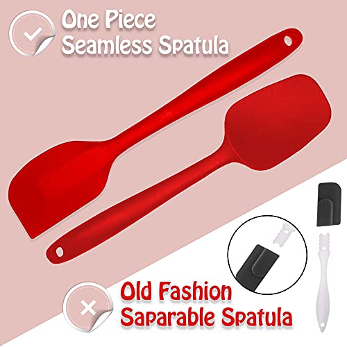 SIBS Silicone Spatulas with Tong (RED) High Heat Resistant BPA Free