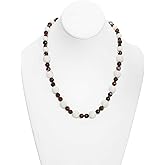 Gemstone Necklace Handmade One of a Kind Mahogany Obsidian, White Quartz and Agate Gemstones Necklace Art Jewelry