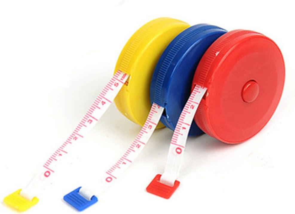 3pcs 1.5m 60inch Portable Soft Tape Measurement Sewing Tailor Ruler Push Button Retractable Tape
