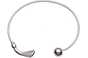Sportybella Golf Bracelet, Golf Jewelry- Golf Cuff Bangle Bracelet for Female Golf Players