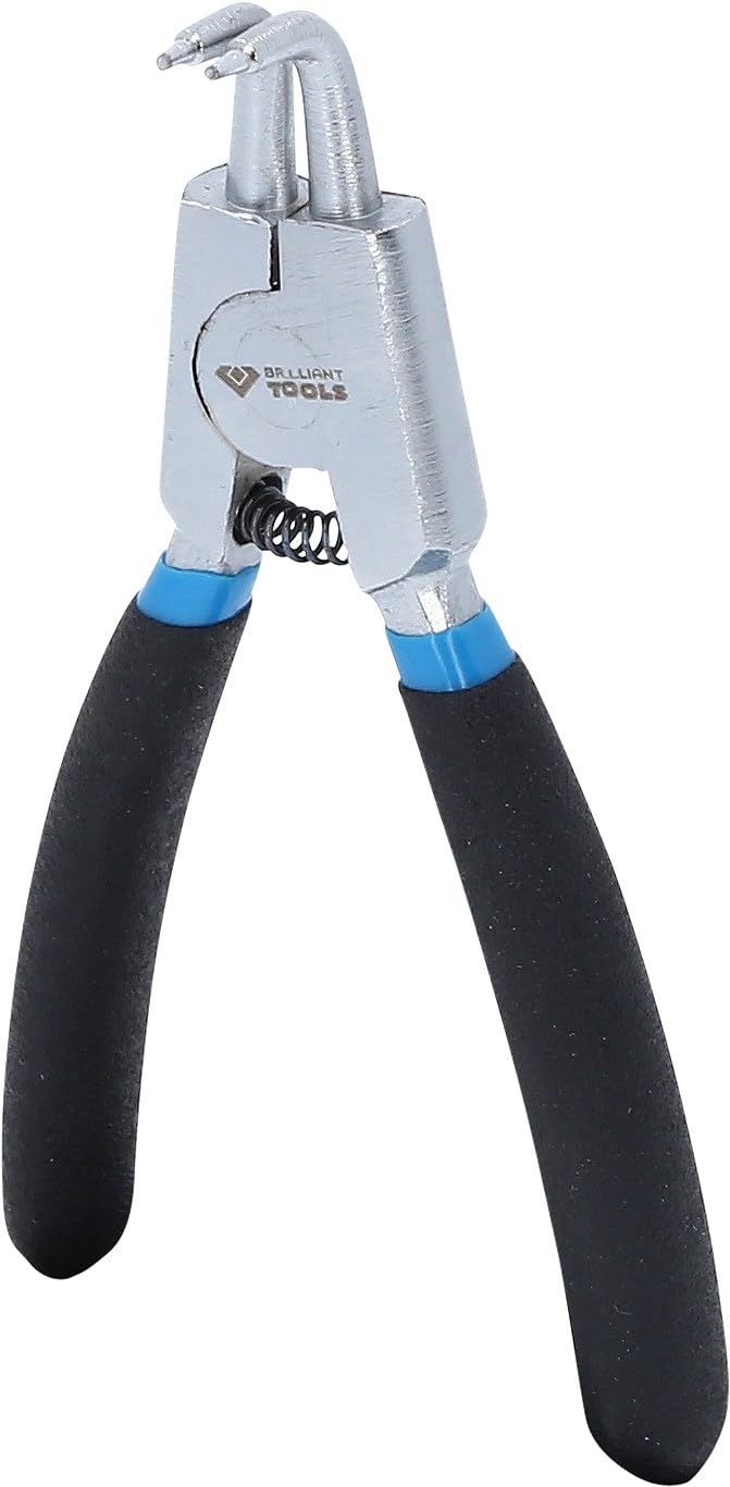 BRILLIANT TOOLS BT067006 Circlip Pliers for External Circlips Curved 125mm