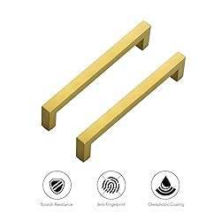 Ravinte 10 Pack Square Bar Kitchen Cabinet Handles