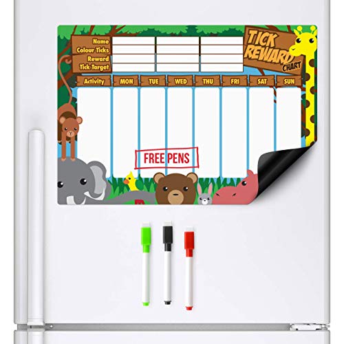 Buy CKB LTD® REWARD CHART Jungle Animals FRIDGE BOARD 7 Day