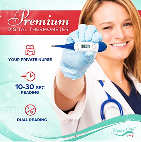 Thermometer Fast 10-30 Seconds Thermometer for Adults, Oral Thermometer, Thermometer for Fever, Celsius and Fahrenheit, Rectal, termometro Underarm Thermometers, Digital Baby Infant Kid Babies and Pet
