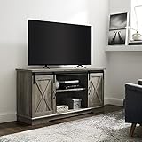 WE Furniture AZ58SBDGW TV Stand, 58", Grey Wash